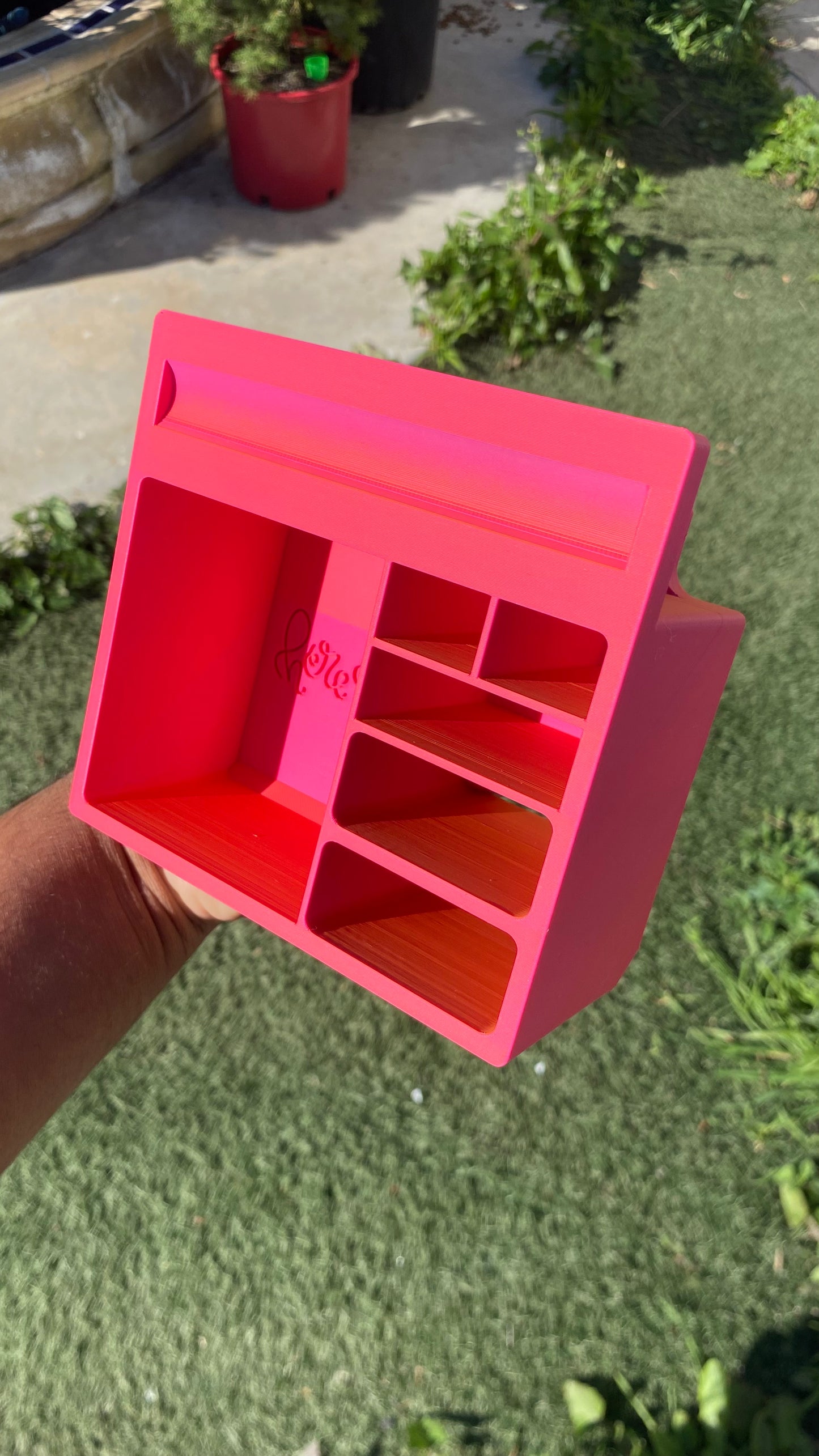 Here & There Sewing Ledge – Grapefruit (Pink/Orange)