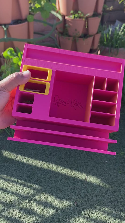 Here & There Sewing Ledge – Grapefruit (Pink/Orange)